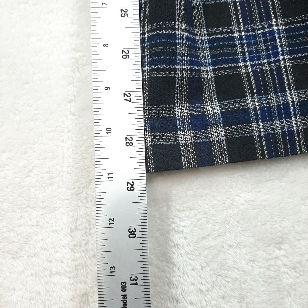 Jules & Leopold Blue Black Plaid Straight Leg Pull On Stretch Dress Pants Small - Picture 4 of 9